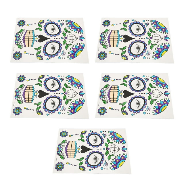 Skeleton Face , Skull Face Stickers DIY Safe Eco Friendly For Cosplay For Halloween