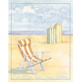 thumbnail image 2 of Paul Brent 20x24 White Modern Wood Framed Wall Art Titled - Sur la Plage, 2 of 5