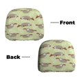 thumbnail image 6 of Kdxio Twig Sloth Pattern Print 2 Piece Car Head Rest Covers Set Auto Front/Rear Seats Headrest Cover Universal Fit Most Cars,Sedan, SUV, 6 of 9