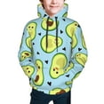 thumbnail image 5 of Kll Unisex Kids Boys Girls Hooded Pocket Pullover Hoodies-Avocado And Hearts, 5 of 9