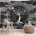 thumbnail image 1 of Tapiz de pared blanco y negro El árbol de la vida 150x130 cm, 1 of 3