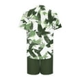 thumbnail image 4 of GERsome Men's Hawaiian 2 Piece Outfits Short Sleeve Floral Shirts and Shorts Summer Beach Vacation Matching Set S-3XL, 4 of 5