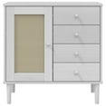 thumbnail image 3 of vidaXL Sideboard SENJA Rattan Look White 80x40x80 cm Solid Wood Pine, 3 of 5