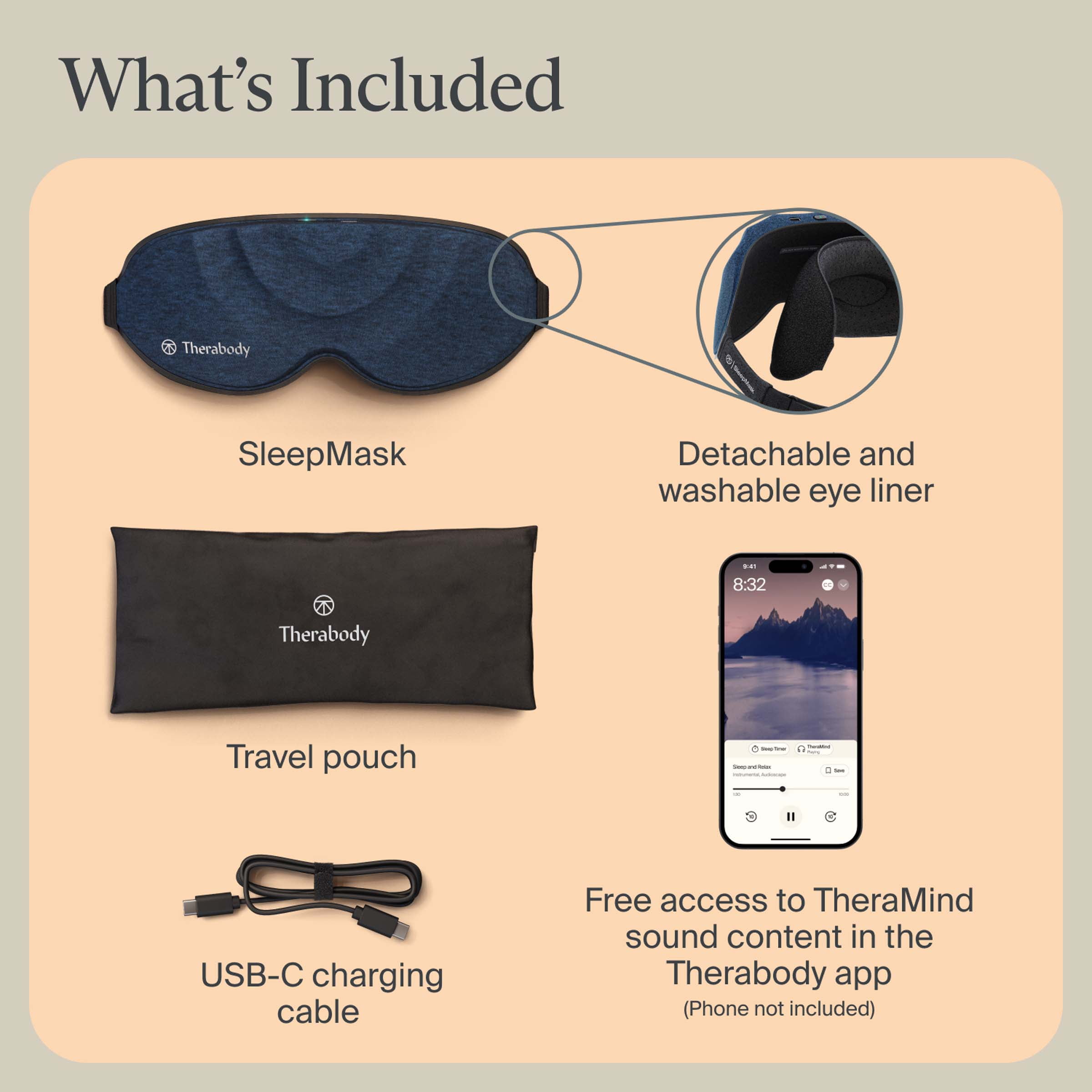 Therabody SleepMask - Ultra-Comfortable, 100% Blackout Eye Mask