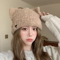 thumbnail image 3 of Babysbule Hats for Women Winter Winter Knitted Hats Fashion Cold Hat Cute Outdoor Warmth Thick Woolen Hats, 3 of 6