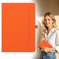 thumbnail image 2 of Mini Hardcover Journal PU Leather Pocket Notebook Lined Memo Book Portable Small Writing Notebook with Pen Holder Durable Cover Journal for Note Taking Daily Diary Office Home Record 4.61x5.83 inch, 2 of 9