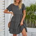 thumbnail image 3 of Vedolay Dress Women's Summer Maxi Dress Casual Boho Sleeveless Spaghetti Strap Smocked Tiered Long Beach Sun Dresses,Black S, 3 of 5