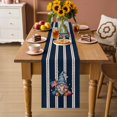 thumbnail image 2 of Patriotic Gnomes Table Runner 70 Inches, Independence 250 Memorial Navy Striped Bed Runner Dresser Scarves Tabletop for Indoor Outdoor Parties/Ceremony/Banquet, 13" x 70", 2 of 9