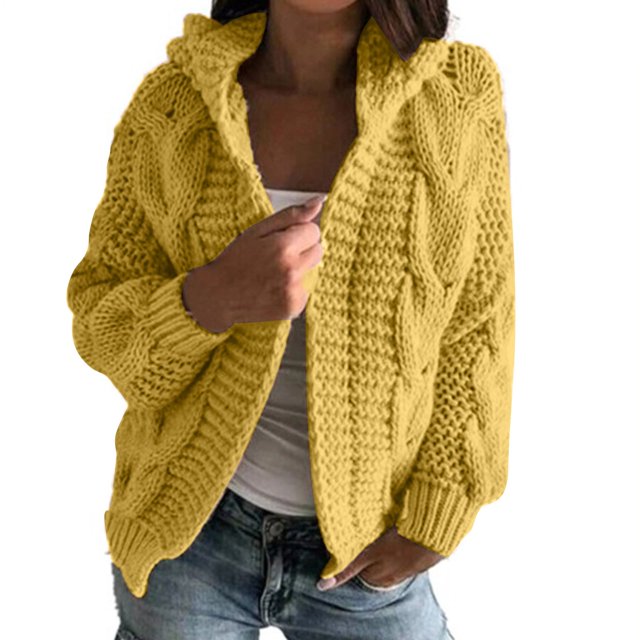 Heiheiup Dresses For Women 2024 Women's Autumn And Winter Solid Color Threading Knitted Short Sweater Jacket