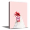thumbnail image 1 of Awkward Styles Rooster with Pink Gum Prints Animal Blowing Bubble Gum Painting Artwork Pink Mood Poster Cute Rooster Canvas Decor Artwork Animal Collection for Office Decor Housewarming Gifts Ideas, 1 of 8