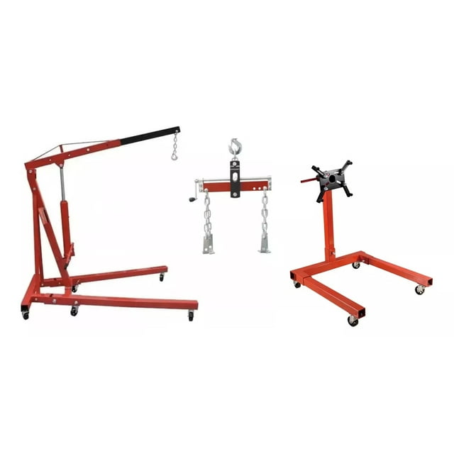 Pluma Hidráulica Para Motor 2 Ton ZAIT Soporte 500 kg Nivelador 900 kg