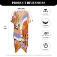 thumbnail image 6 of HELLHERO Polyester Bathing Suit Cover Up for Poolside Quick Dry Free Size Cover Ups for Swimwear Women Cartoon Coloured Daisies, 6 of 6