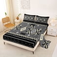 thumbnail image 2 of Erosebridal Bohemian Aztec Full Size Sheets, Gray Black Aesthetic Bed Sheets, 4 Pieces 1 Flat Sheet, 1 Fitted Sheet and 2 Pillowcases, 2 of 5