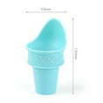 thumbnail image 2 of WeowiYief Reusable Food Grade 4-Well Plastic Ice Cream Cone Holder, Light Blue, 2 of 5