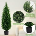 thumbnail image 5 of LINBONIO Artificial Cedar Tree 3 ft Artificial Topiary Trees Beautiful Realistic Faux Cedar Pines UV Protection for Longer Life 2Pack, 5 of 8