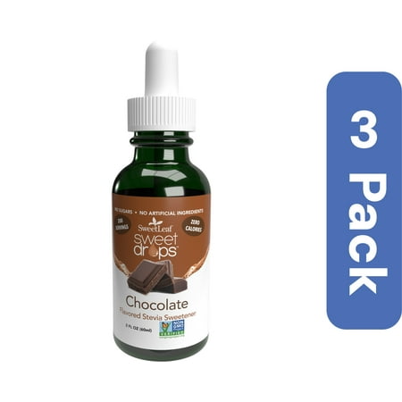 SweetLeaf Stevia Liquid Chocolate 2 oz (Pack of 3)