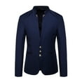 thumbnail image 1 of Pisexur Mens Gothic Blazer Jacket Slim Fit Casual Two Button Solid Suit Separate Jacket, 1 of 9