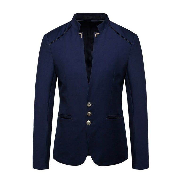 Plus Size Slim Single Breasted Suit Jacket