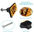 thumbnail image 5 of HemaKayy 4 Pack 1.65" Decorative Cabinet Knobs - Elegant & Premium ABS Cabochon Glass | Easy Installation & Long-lasting | Perfect for Home Kitchen Decor | Sunflower and Yellow Butterfly, 5 of 7