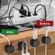 thumbnail image 4 of Soporte magnético para cables debajo del escritorio, gestión de cables, soporte para cables USB, cable de alimentación, 6 uds., 4 of 5