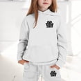 thumbnail image 2 of RMGVDSD Girls Outfits Set Casual Letter Print Hoodie Sweatshirts and Sweatpants 2 Piece Outfit Kids Fashion Sweatsuits Fall Winter Clothes 3-4 Years, 2 of 4