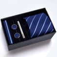 thumbnail image 2 of Cajas de regalo Corbata de hombre Conjunto de cinco piezas Vestido de negocios Rayas Negro Boda Novio, 2 of 6