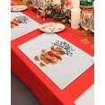 thumbnail image 4 of Merry Christmas Placemats Set of 4 Gingerbread Man Rope Cowboy Western Xmas Heat Insulation Washable Place Mats, Rustic Non-Slip Table Mats for Dining Table Party Kitchen Decor,13x19 Inch, 4 of 4