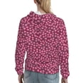 thumbnail image 7 of Kdxio Flowers With Green Leaves Print Womens Oversized Hoodies Sweatshirts Hooded Pullover Tops Sweaters Casual-Medium, 7 of 7
