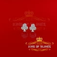 thumbnail image 5 of King of Bling's 0.25ct Diamond 925 Sterling White Silver Women's & Men's Club Suit Earrings, 5 of 12