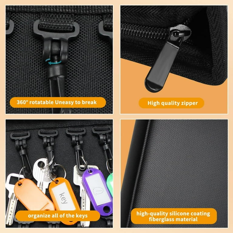 Sdstone Waterproof Key Case comes with 24 Key Tags, Black