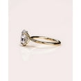 thumbnail image 2 of Cora Jewellery 1.5CT Delicate Oval Moissanite Hidden Halo Engagement Ring For Women, 18K Yellow Gold, 2 of 7