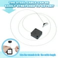 thumbnail image 3 of Uxcell Cable Retráctil para Control Remoto para Sujeción Segura y Fácil Reemplazo Tapa de Goma Curvada Negra, 3 of 6