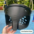 thumbnail image 3 of Runstore High Back Full Bucket Toddler Swing, 600LB Bucket Swing with Locking Carabiners and Adjustable Rope, Cute Elephant Shape Design (Black), 3 of 7
