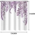 thumbnail image 5 of Chloroplastid Purple Eucalyptus Shower Curtain for Bathroom Tropical Plant Leaves Leaf Floral Watercolor Fabric Shower Curtain Jungle Bathroom Shower Curtain 72x72 Inches, 5 of 6