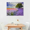 thumbnail image 2 of Nawypu Purple Lavender Pictures Purple Bathroom Wall Decor Nature Mountain Purple Landscape Wall Art for Living Room Bedroom France Provence Canvas Painting Flower Scenery Poster Home Decorations, 2 of 4
