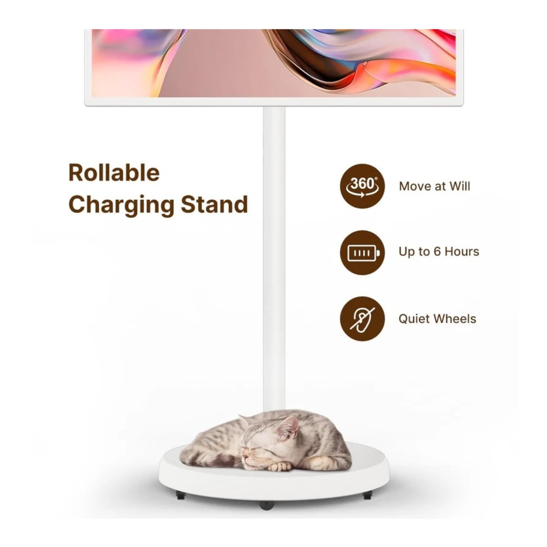 Cozyla 32-inch Full HD 1080p Tablet TV with Google Play Store and Full Swivel Rotation (White)