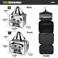 thumbnail image 3 of Travel Hanging Toiletry Bag with 4 Zipped Compartments Waterproof Makeup Accessories Spacious Cosmetic Bag Cute Big-eyed Panda Medium, 3 of 9