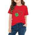 thumbnail image 4 of Posijego Kids St Patrick's Day Shirts Toddler Boys Girls Cotton Short Sleeve Clover Graphic T-Shirts Summer Tops, 4 of 9