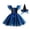 Royal Blue, variant on choiix Witch Tulle Dress and Hat Set with Lace‑Up Look Halloween Costume Dress with Layered Tutu Dress and Witch Hat Cosplay Dress for Party 100