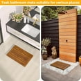 thumbnail image 6 of Teak Shower Mat, 21"x14" Wood Bath Mat Non-Slip Bathroom Mat Teak Bath Mats for Bathroom, Wooden Floor Mat Bathroom Mat for Inside, Outdoor or Spa(Small), 6 of 6