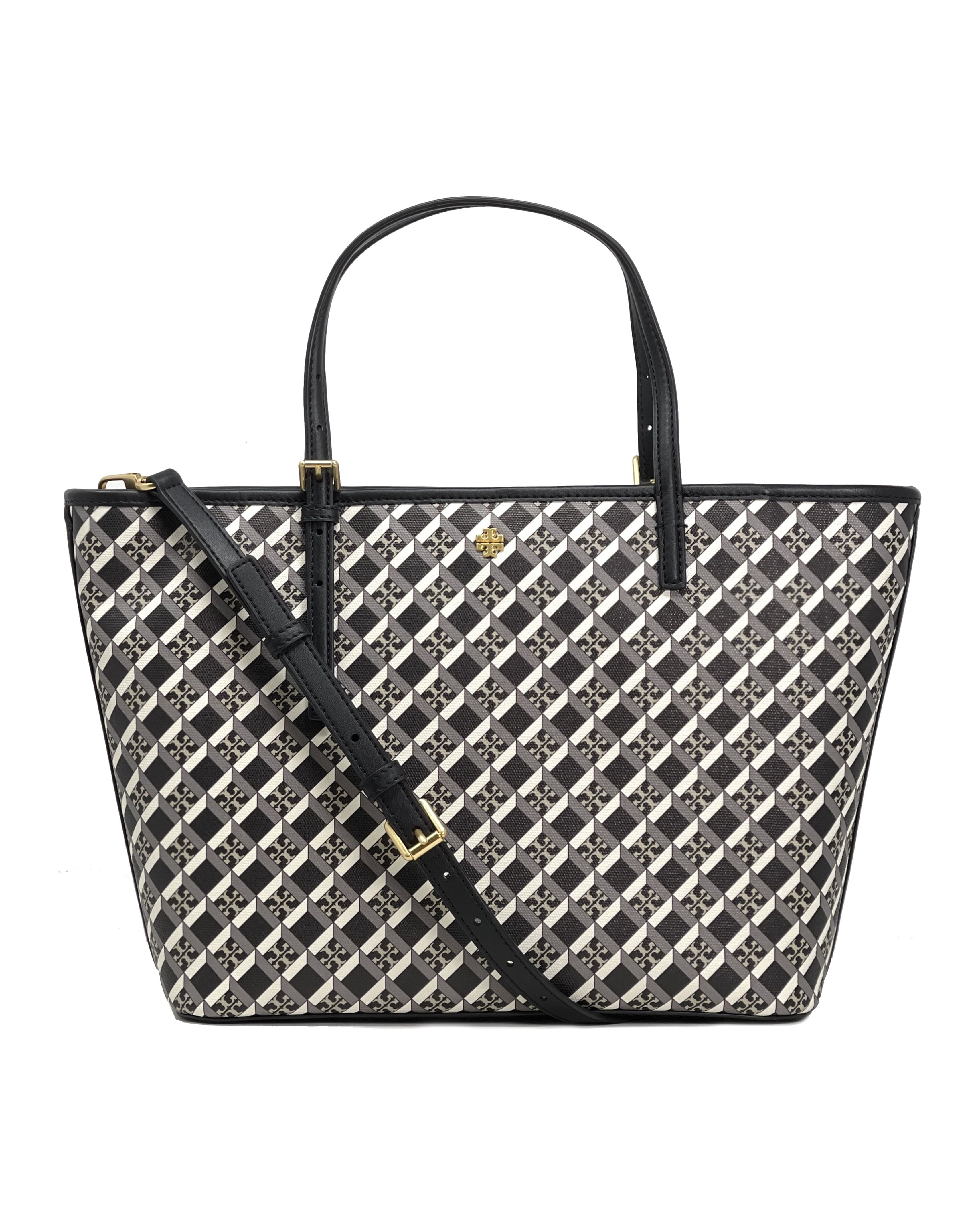Tory burch zip top tote sale