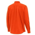 thumbnail image 3 of Men's-Antigua  Orange New York City FC Flight Tri-Blend Woven Long Sleeve Button-Down Shirt, 3 of 3