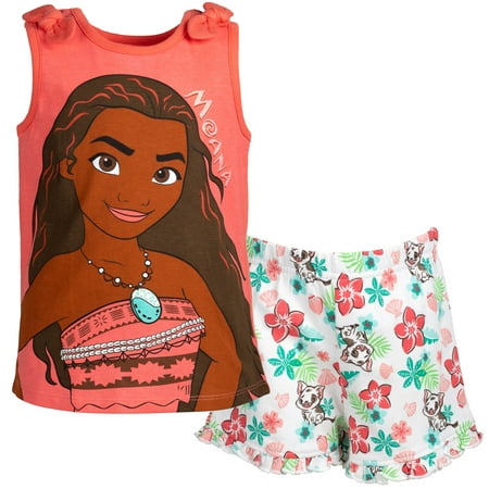 

Disney Princess Moana Toddler Girls Tank Top French Terry Shorts Set Pink 3T