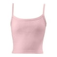 thumbnail image 5 of Clean Sports Bras for Girls Athletic Training Tank Tops Cotton Rib Stripe Cami Sleeveless Racerback Crop Tops Lightweight Suitable Bra for Kids Teens 8-12Y, 5 of 6