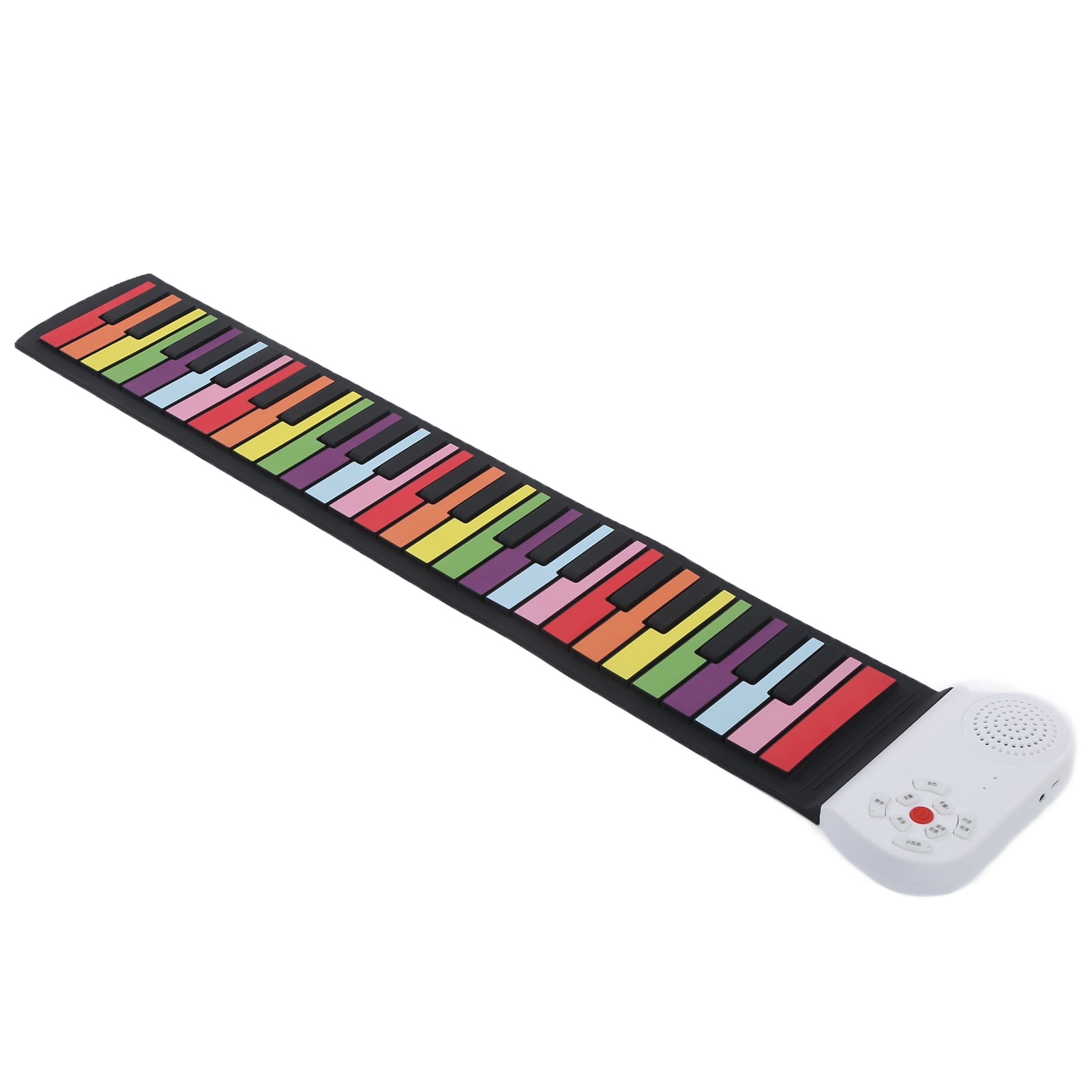 Henmomu Roll Up Piano,Roll Up Piano 49 Keys Kids Flexible Rainbow Keyboard Portable Folding