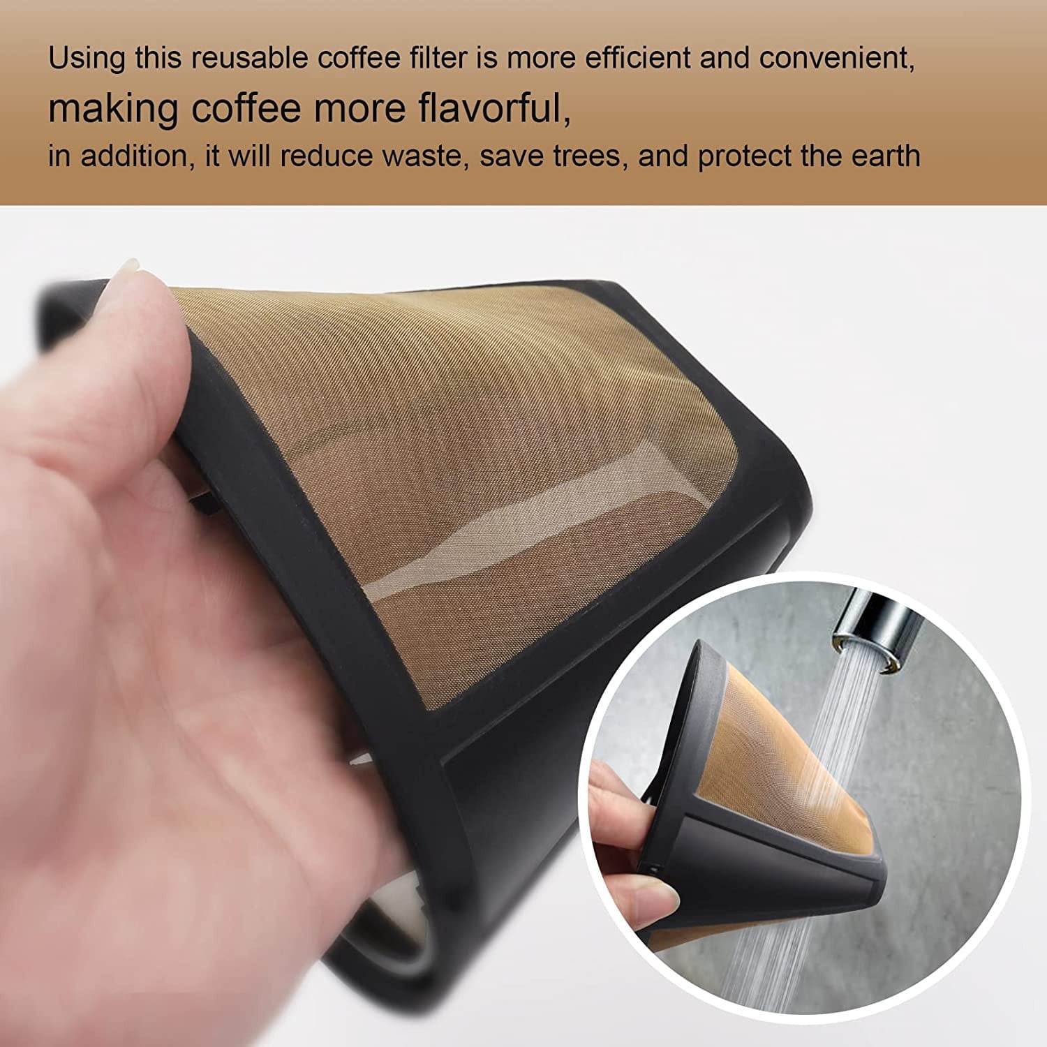  KEEPOW Reusable Coffee Filter Replacement for Ninja