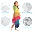 thumbnail image 7 of Colorful Tie Dye Wave Pattern Hooded Bath Towel，60"x35" for Ages 3 To 12 Kids, Quick Dry Lightweight Soft Microfiber Hood Beach Towel Cover Up for Kids, 7 of 7