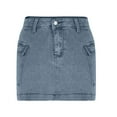 thumbnail image 4 of Delliss Denim Skirts For Woman Stretch Wrap Hip Woman Denim Skirts Dark Blue S, 4 of 7