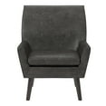 thumbnail image 2 of Valla Button Tufted Fabric Accent Chair, Gray, 2 of 5