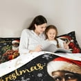 thumbnail image 5 of Homewish Santa Claus 2pcs Bedding Comforter Set for Teens Boys Girls,Christmas Snowflake Twin Comforter Sets,Xmas Festival Gifts Breathable Bedding Set,Luxury Bedroom Decor,Reversible, 5 of 8